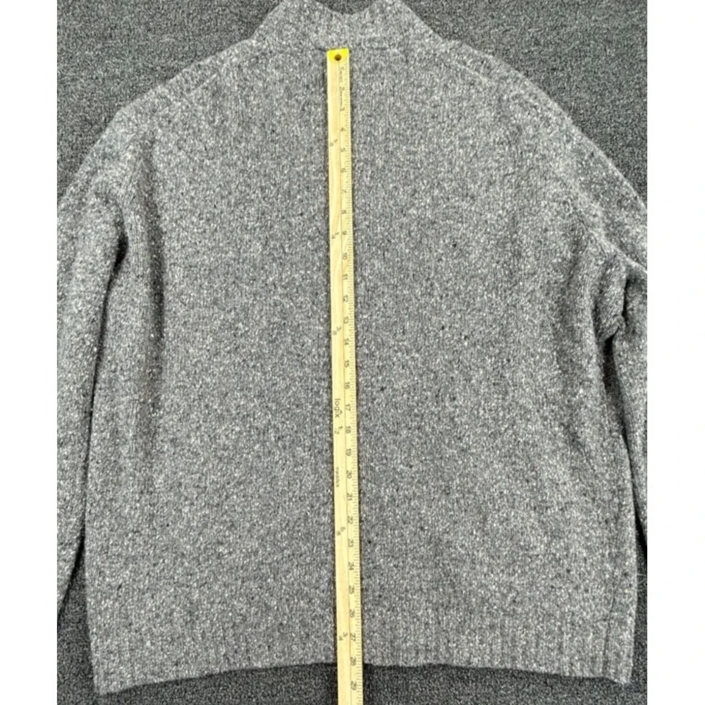 John W Nordstrom Mens XXL Merino Wool Cashmere Zip Cardigan Sweater Gray
